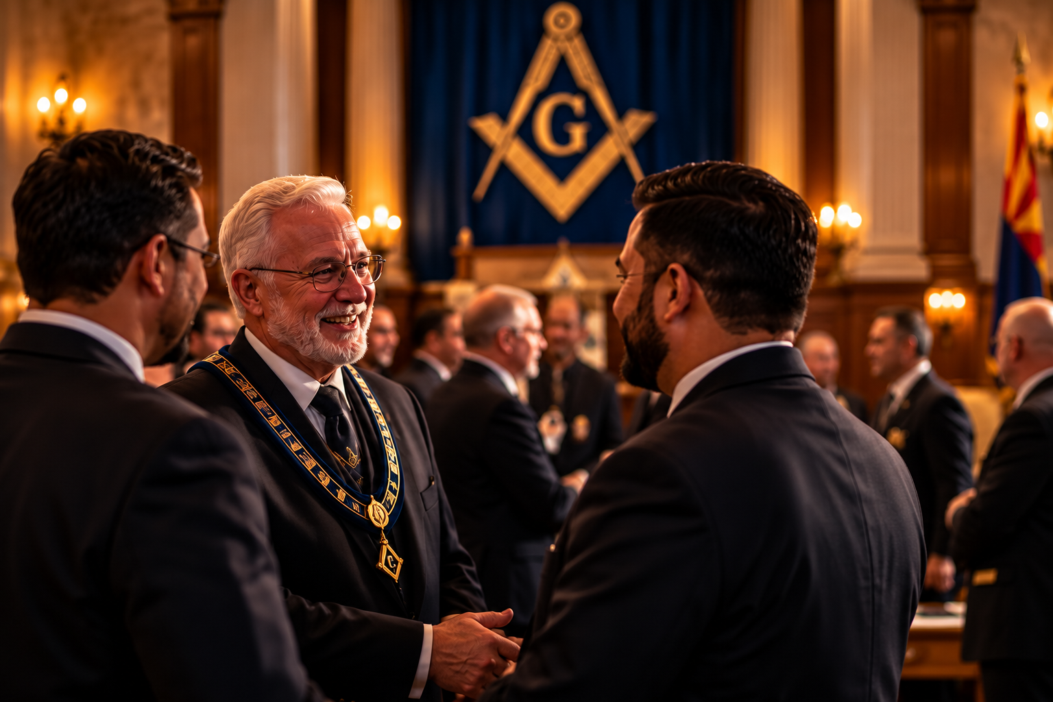 Masons gathering in fellowship